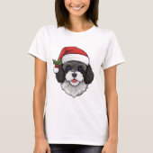 Cavapoo Cavoodle T - Shirt - Schwarz & Weiß (Vorderseite)