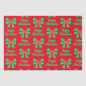 Cavapoo Christmas Dog & Bow Red Seidenpapier (Vorderseite)