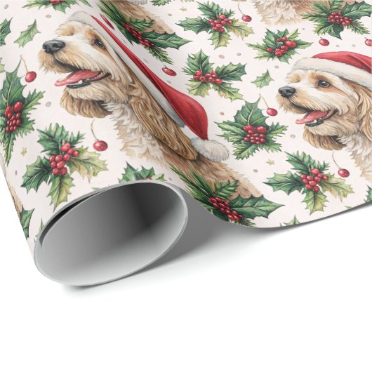 Cavapoo Christmas Wrapping Paper Geschenkpapier (Rolleneckpunkt)