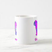 Cavapoo Crazy Hot Pink und Blue White Coffee Tasse (Mittel)