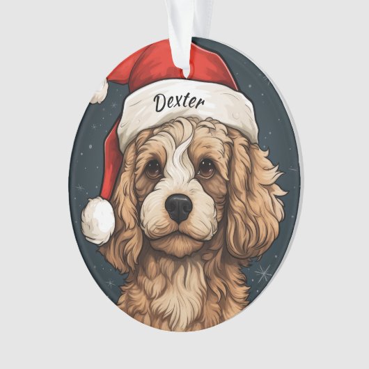 Cavapoo Custom Christmas Ornament (Vorderseite)