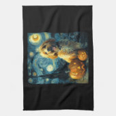 Cavapoo Cute Dog Halloween Jack O Lantern Pumpkin Geschirrtuch (Vertikal)