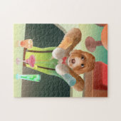 Cavapoo Dog Barkeeper Cocktails zubereiten Puzzle (Horizontal)