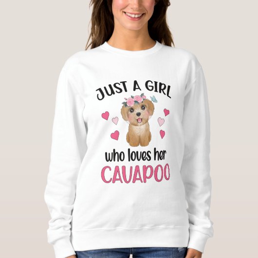 Cavapoo Dog Girl Cavoodle Hund Lover Cavapoo Mama Sweatshirt (Vorderseite)