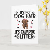 Cavapoo Dog Lover Cavapoo Mom Cavoodle Dog Owner Karte (Gelbe Blume)
