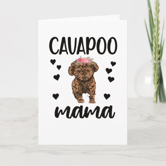Cavapoo Dog Mama Cavoodle Dog Lover Cavapoo Mama Karte (Vorderseite)