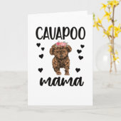 Cavapoo Dog Mama Cavoodle Dog Lover Cavapoo Mama Karte (Gelbe Blume)