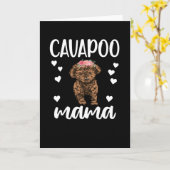 Cavapoo Dog Mama Cavoodle Dog Lover Cavapoo Mom Karte (Gelbe Blume)