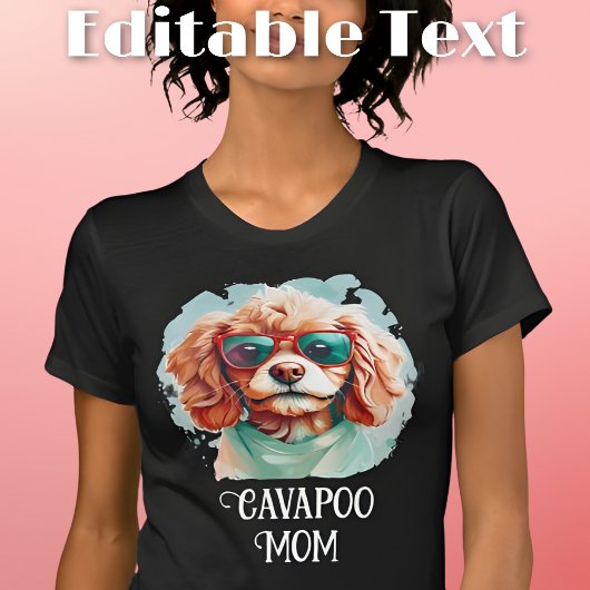 Cavapoo Dog Mama Sonnenbrille T-Shirt