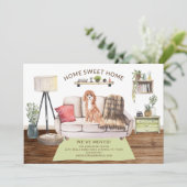 Cavapoo Dog Moving Ankündigung (Stehend Vorderseite)