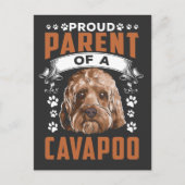 Cavapoo Dog Parent Niedlicher Welpenbesitzer Postkarte (Vorderseite)