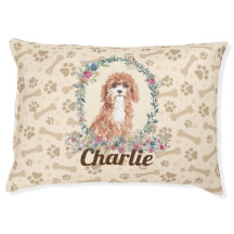 Cavapoo Dog Paw Print & Dog Bone Niedlich
