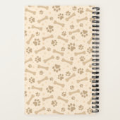Cavapoo Dog Paw Print & Floral Niedlich Notizblock (Rückseite)