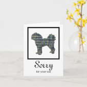 Cavapoo Dog Pet Sympathie Karte (Gelbe Blume)
