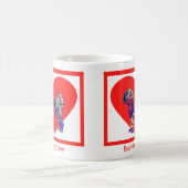 Cavapoo Dog Red Valentine's Day Heart Kaffeetasse (Mittel)