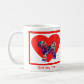 Cavapoo Dog Red Valentine's Day Heart Kaffeetasse (Links)