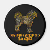 Cavapoo Dog Silhouette Spaß Halloween Magnet (Vorne)