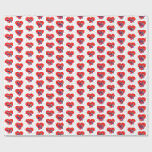 Cavapoo Dog Silhouette Valentinstag Weißes Geschen Geschenkpapier (Flach)