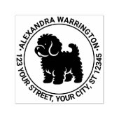 Cavapoo Dog Stehend Sil Name Rücksendeadresse Permastempel (Design)