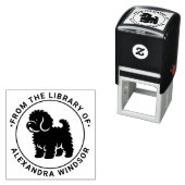 Cavapoo Dog Stehender Name der Sil Library Permastempel (Beispiel)