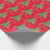 Cavapoo Dog Weihnachtsbaum Holiday Red Geschenkpapier (Ecke)