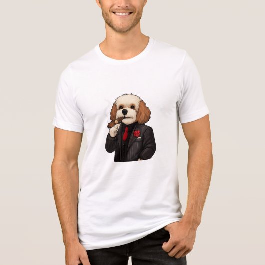 Cavapoo Don – Bella Canvas Tri-Blend Mafia Dog Art Tri-Blend Shirt (Vorderseite)