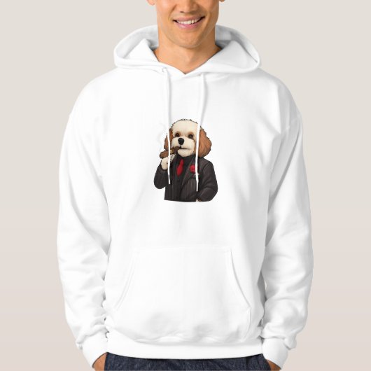 Cavapoo Don – Funny Mafia Dog Hoodie (Vorderseite)