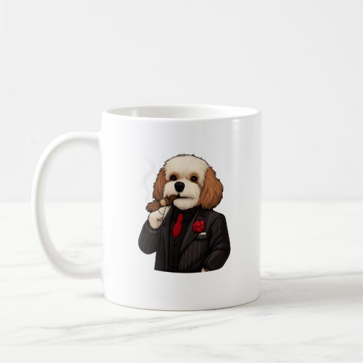 Cavapoo Don – Funny Mafia Dog Mug Kaffeetasse (Links)