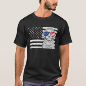 Cavapoo Doodle Dog 4. Juli US-amerikanische Flagge T-Shirt (Vorderseite)