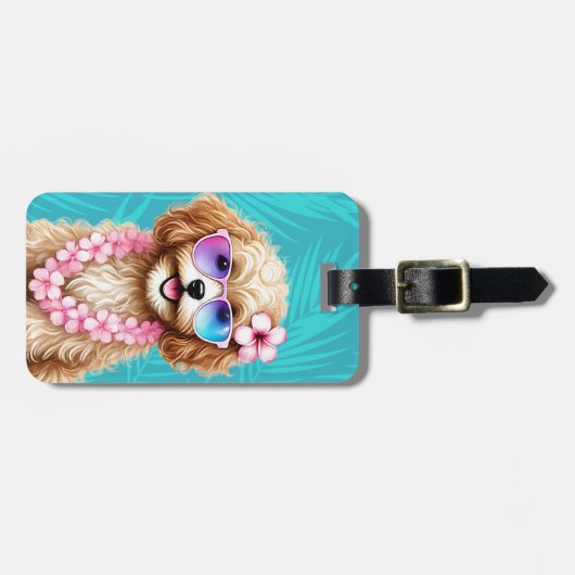 Cavapoo-Gepäckanhänger Gepäckanhänger (Vorderseite horizontal)