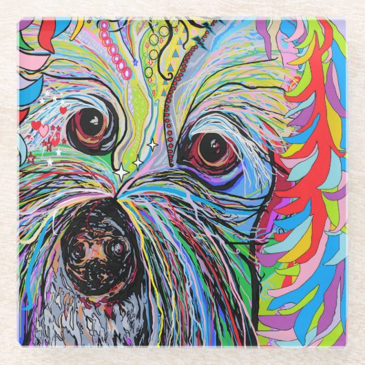 Cavapoo Glasuntersetzer (Vorderseite)