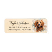 Cavapoo-Hund Rücksendeetikett (Vorne)