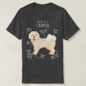 Cavapoo Hunde Anatomie 1 T-Shirt (Design vorne)