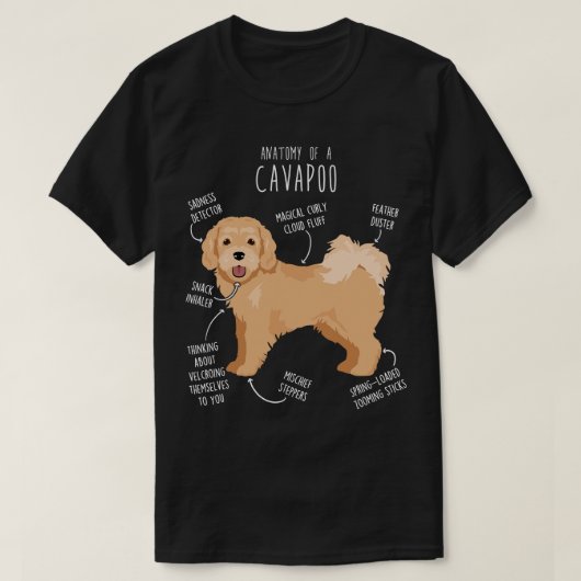 Cavapoo Hunde Anatomie 6 T-Shirt (Design vorne)