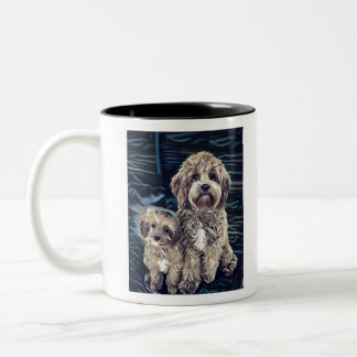 Cavapoo Hunde Niedlich Adorable Zweifarbige Tasse
