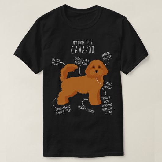 Cavapoo-Hundeanatomie 4 T-Shirt (Design vorne)