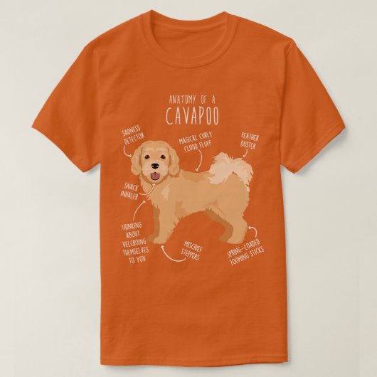 Cavapoo-Hundeanatomie 6 T-Shirt (Design vorne)