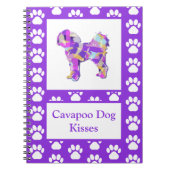 Cavapoo Kisses Niedlich Dog Silhouette PPY&B Notizblock (Vorderseite)