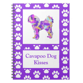 Cavapoo Kisses Niedlich Dog Silhouette PPY&B Notizblock