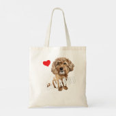 Cavapoo Mama Design für Hunde Liebhaber Niedliche Tragetasche (Rückseite)