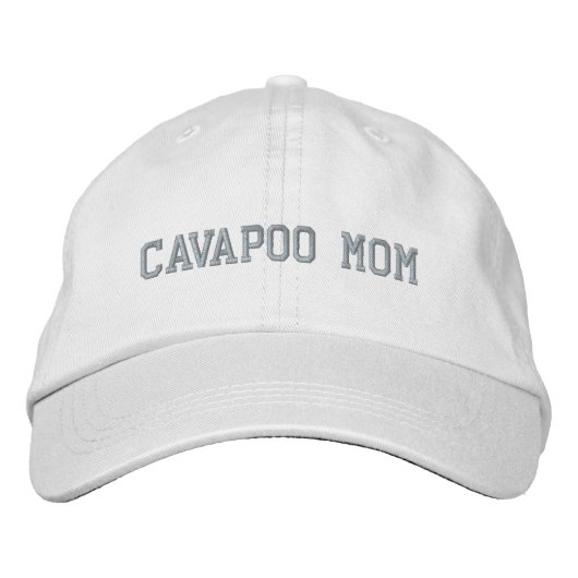 Cavapoo Mama Hundemama Athletisch Bestickte Baseballkappe (Vorderseite)