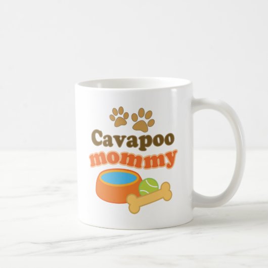 Cavapoo Mama-Hundezucht-Geschenk Kaffeetasse (Rechts)