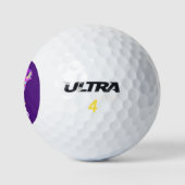 Cavapoo Niedlich Hund Lila Silhouette Monogramm Golfball (Logo)