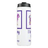 Cavapoo Niedlich Hund Silhouette PPY&B Thermosbecher (Vorderseite)