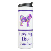 Cavapoo Niedlich Hund Silhouette PPY&B Thermosbecher (Nach links gedreht)