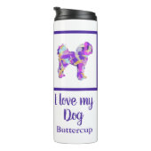 Cavapoo Niedlich Hund Silhouette PPY&B Thermosbecher (Nach rechts gedreht)