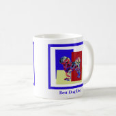 Cavapoo Niedlich Hund Silhouette TRBY Vatertag Kaffeetasse (VorderseiteRechts)