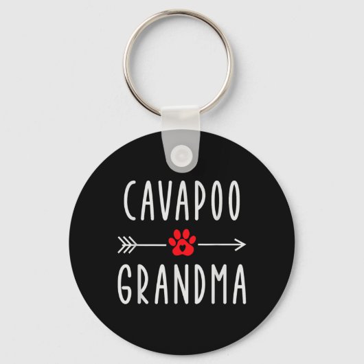 Cavapoo Oma Lustiges Hunde-Geschenk für Cavapoo-Hu Schlüsselanhänger (Vorderseite)