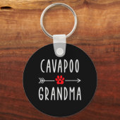 Cavapoo Oma Lustiges Hunde-Geschenk für Cavapoo-Hu Schlüsselanhänger (Vorderseite)