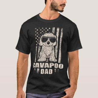 Cavapoo Papa Cool Vintage Retro Stolz T-Shirt